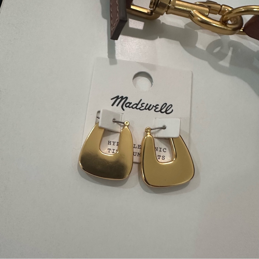 NWT Madewell Gold Earrings